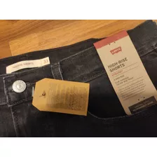 Short Levis Dama Negro Nuevo Talle 33