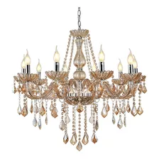 Lustre Candelabro Cristal Legitimo 10 Braços Inovartte Inl52