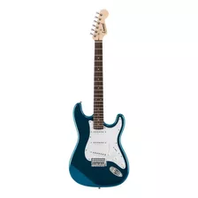 Guitarra Eléctrica Leonard Le362 Stratocaster De Aliso Metallic Blue Con Diapasón De Palo De Rosa