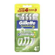  Gillette Prestobarba 3 Sensitive Comfortgel - 4 Unidades 