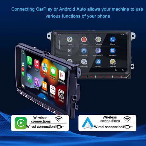 9'' Carplay 2 Din Android 12 Radio De Coche Navegacin Gps Foto 4