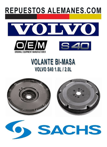 Volante Motor Bimasa Volvo S40 1.8l / 2.0l  2004-2012  Sachs Foto 3