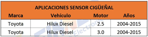 Sensor Cigueal Toyota Hilux Diesel 2.5 3.0 Foto 6