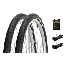 Par Pneu 700x38 Pirelli Phantom Street Hibrido + 2 Camaras Cor Preto- Válvula Fina