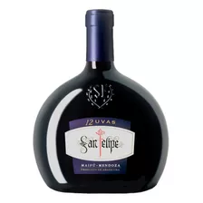 Botella De Vino Tinto San Felipe Caramañola 12 Uvas 