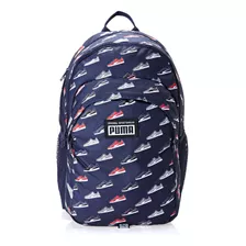 Mochila Academy Masculina E Feminina Azul Puma Desenho Do Tecido Liso