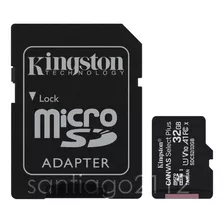 Micro Sd 32gb Kingston 100mbs Clase 10 A1 Uhs-i U1 Full Hd