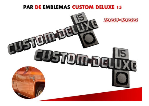 Par De Emblemas Custom Deluxe 15 1981-1988 Foto 2