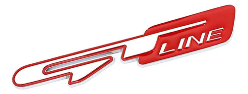 Emblema Gt Line Rojo En Metal Auto Lujo Compatible Con Kia Foto 4