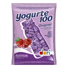 Bala Mastigavel Mole =iogurte100 Framboesa =pacote 600g Dori