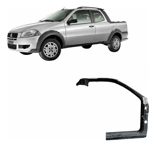 Lateral Direira Fiat Strada Working 2010/2013 Sm47 - Fiat - Código 180368344782