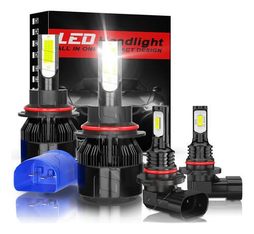 Kit Faros Luz Led 9145 H13 30000lm Para Jeep Haz Alta/baja