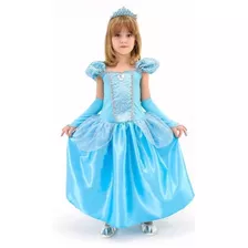 Vestido Festa Luxo Infantil Princesa Frozen E Tiara