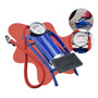 Bomba De Ar Portátil Com Pedal E Manômetro Medidor Alta Pressão Encher Pneu Bicicleta Bike Moto Carro Bola Colchão Inflável Pneus Azul