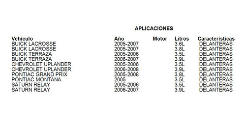 Balatas Delanteras Pontiac Grand Prix 2006 3.8l Brembo Foto 3