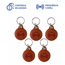 Chaveiro Tag Mini Em Couro Agl 125khz - 5 Unidades