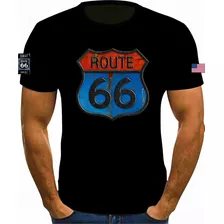 Camisa Camiseta Fullprint Usa Rota 66 Higway Route 