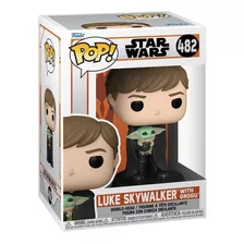 Boneco Funko Pop Luke Skywalker C/ Baby Yoda Grogu 482