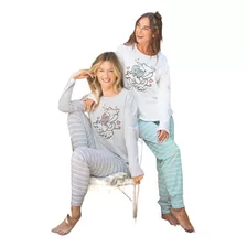 Pijama Mujer Invierno Algodón Dama Lencatex 22311 Palermo