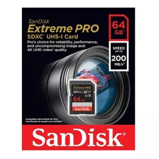 Cartão Extreme Pro 64gb Sandisk 170mb/s Original Lacrado