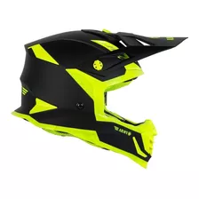 Capacete Motocross Army Patriot Preto Fosco/amarelo Fluor