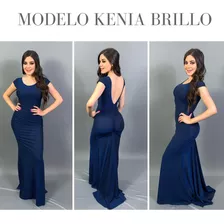 Vestido Brillos Escote En La Espalda 