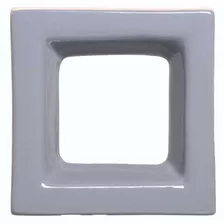 Cobogó Cinza Square Cerâmica Esmaltado Construção 19,5 Cm