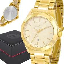 Relógio Feminino Technos Dourado Prova Dágua Top E Garantia