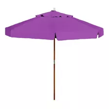 Guarda Sol Grande 2,40m Com Abas Resistente Oiadecor Cor Roxo