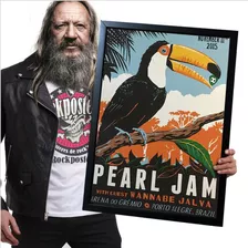 Poster Quadro Com Moldura Pearl Jam 56 A2 60x42cm