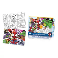 Puzzle De Piso Supergigante 24 Piezas Bifaz Spidey