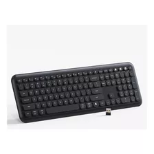 Teclado Bluetooth Recargable 2.4g Multidispositivo Color Del Teclado Negro Idioma Inglés Us