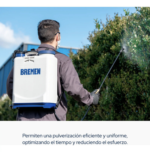 Pulverizador Fumigador Mochila Agro Manual Bremen 20lt 8329 Blanco