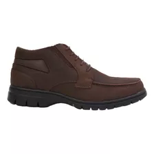 Bota Coturno Anatomic Confort 100% Couro Palmilha Em Gel 