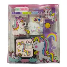 Set De Sellos Importado Diseño Unicornio