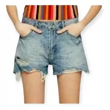 Short Mezclilla Desgastada Mujer Tall Extra 18 / Xxl / 38-40