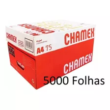 Papel Sulfite A4 Chamex 75g Caixa C/ 5000 Folhas 10 Pct