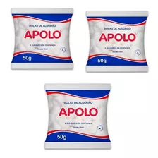 Apolo Bolas De Algodão 50g Kit Com 3 Unidades