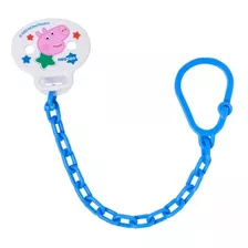 Prendedor De Chupeta Peppa Pig Azul