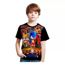 Camiseta Promoção-sonic- Super Oferta Adulto E Infantil