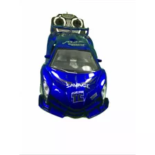 Carrinho De Controle Remoto Lamborghini Cor Azul 7 Funções