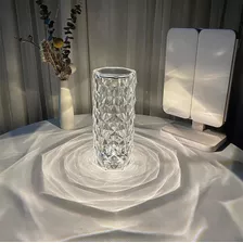 Lampara Diamond Rose Led Velador De Mesa Recargable Táctil 