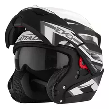 Capacete Moto Escamoteável Viseira Dupla Fosco Oferta Promo