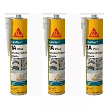 Selante Elástico Pu 40 Sikaflex-1a Plus Cinza 300ml Sika 3un