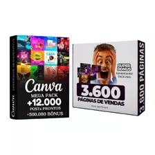 Mega Pack Templates Canva + Página De Vendas + Plrs + Bônus