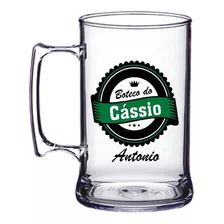 20 Caneca Chopp Personalizada 450ml Acrílico Nome Individual