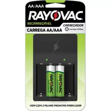 Carregador Pilha Xbox + 2 Aa Recarregável 1350mah Rayovac