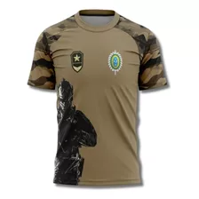 Camiseta Masculina Brasil Militar Exercito Proteção Uv