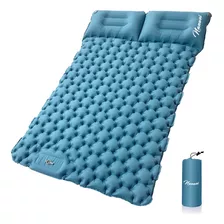 Nanwei Colchoneta Inflable Doble Acampar Ultraligera Portáti Color Celeste