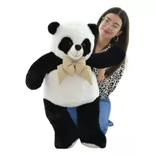 Urso De Pelúcia Teddy Grande Com Laço 80cm -panda